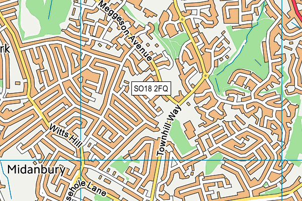 SO18 2FQ map - OS VectorMap District (Ordnance Survey)