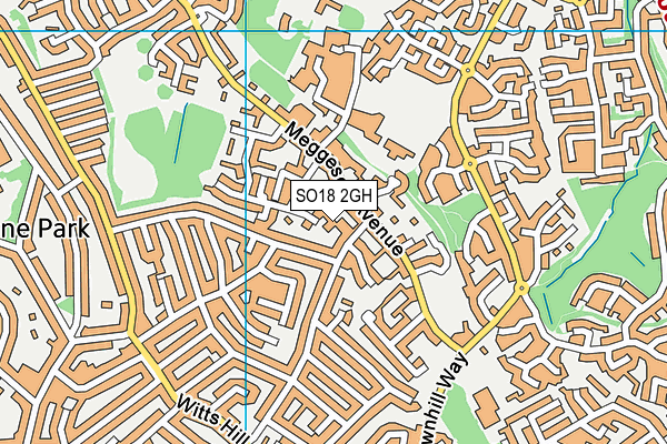 SO18 2GH map - OS VectorMap District (Ordnance Survey)