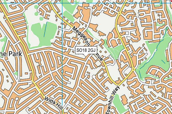 SO18 2GJ map - OS VectorMap District (Ordnance Survey)