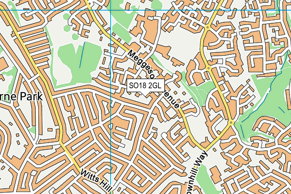 SO18 2GL map - OS VectorMap District (Ordnance Survey)