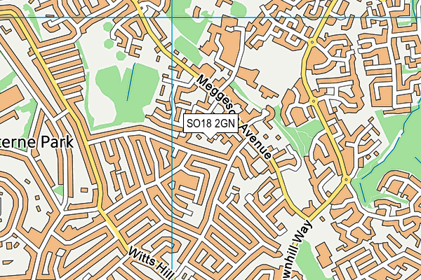 SO18 2GN map - OS VectorMap District (Ordnance Survey)