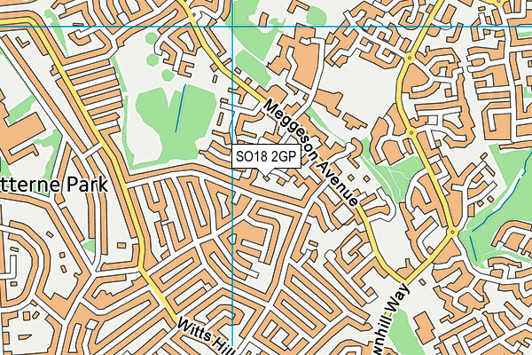 SO18 2GP map - OS VectorMap District (Ordnance Survey)