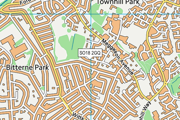 SO18 2GQ map - OS VectorMap District (Ordnance Survey)