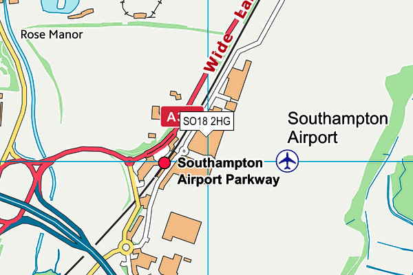 SO18 2HG map - OS VectorMap District (Ordnance Survey)