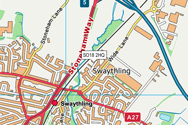 SO18 2HQ map - OS VectorMap District (Ordnance Survey)