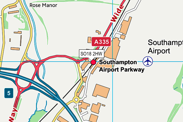 SO18 2HW map - OS VectorMap District (Ordnance Survey)