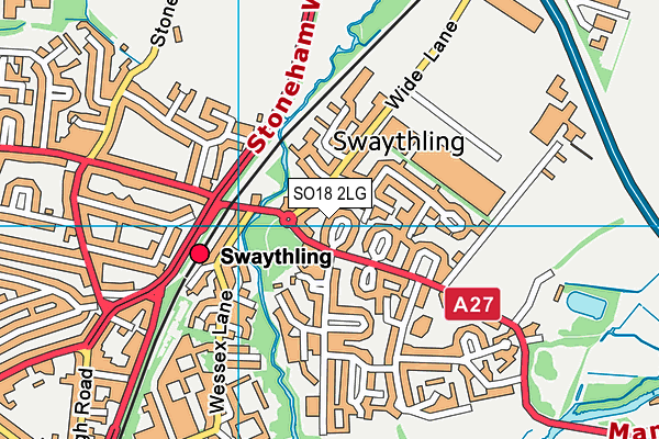 SO18 2LG map - OS VectorMap District (Ordnance Survey)