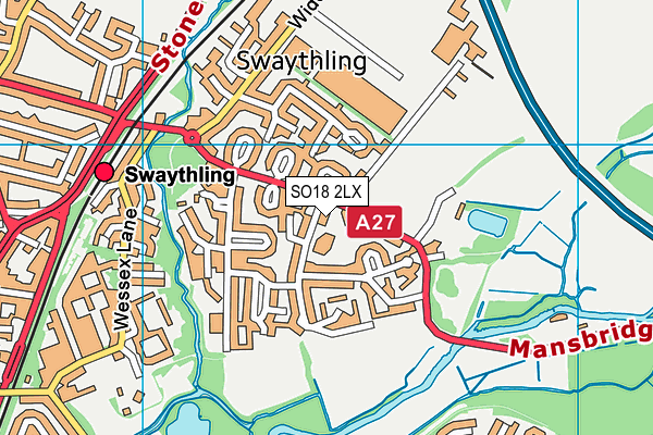 Mansbridge Primary School map (SO18 2LX) - OS VectorMap District (Ordnance Survey)
