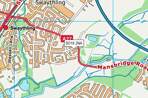 SO18 2NA map - OS VectorMap District (Ordnance Survey)