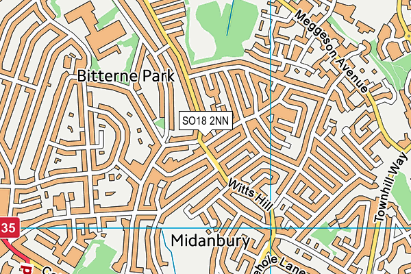 SO18 2NN map - OS VectorMap District (Ordnance Survey)