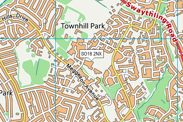 Townhill Junior School map (SO18 2NX) - OS VectorMap District (Ordnance Survey)