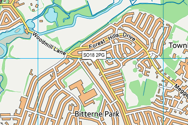 SO18 2PG map - OS VectorMap District (Ordnance Survey)