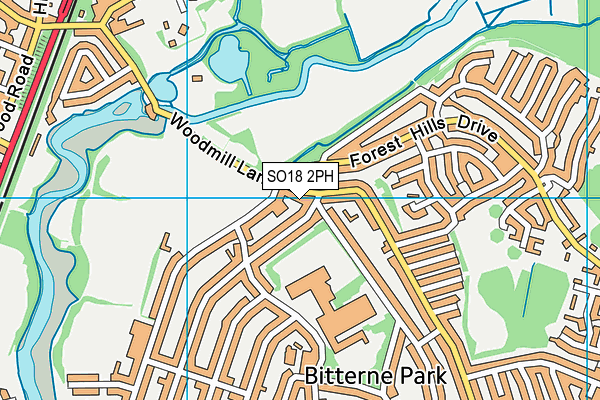 SO18 2PH map - OS VectorMap District (Ordnance Survey)