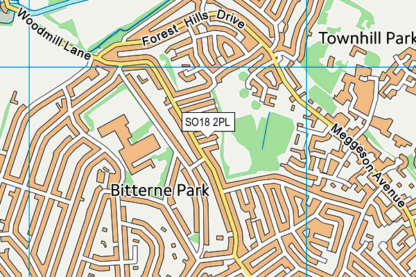 SO18 2PL map - OS VectorMap District (Ordnance Survey)