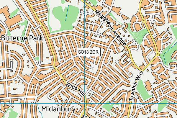 SO18 2QR map - OS VectorMap District (Ordnance Survey)
