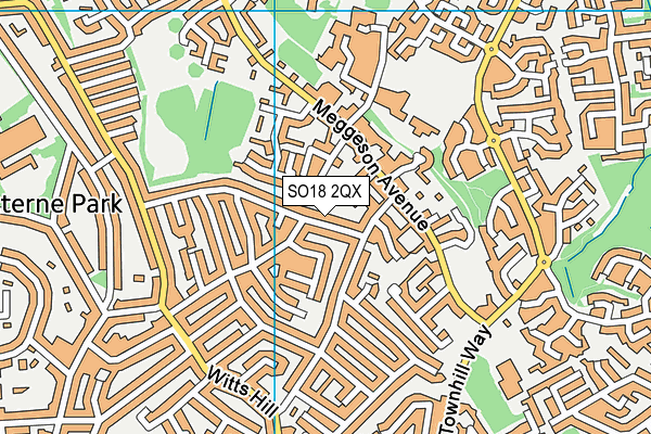 SO18 2QX map - OS VectorMap District (Ordnance Survey)