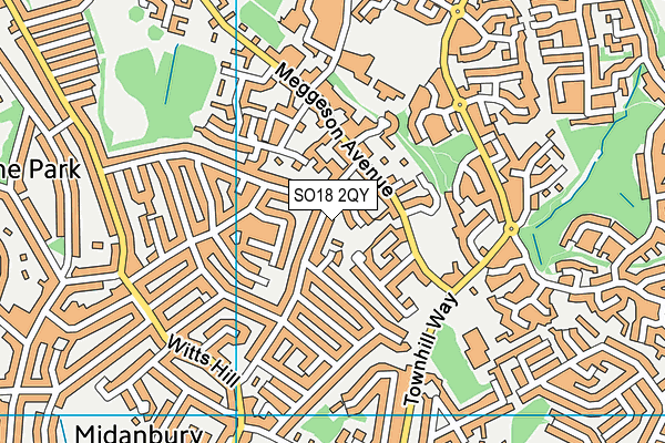 SO18 2QY map - OS VectorMap District (Ordnance Survey)