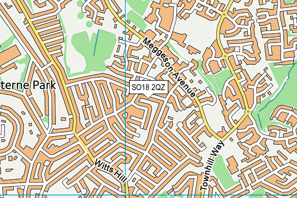 SO18 2QZ map - OS VectorMap District (Ordnance Survey)