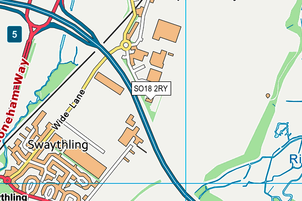 SO18 2RY map - OS VectorMap District (Ordnance Survey)