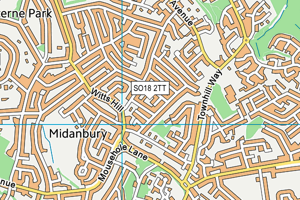 SO18 2TT map - OS VectorMap District (Ordnance Survey)