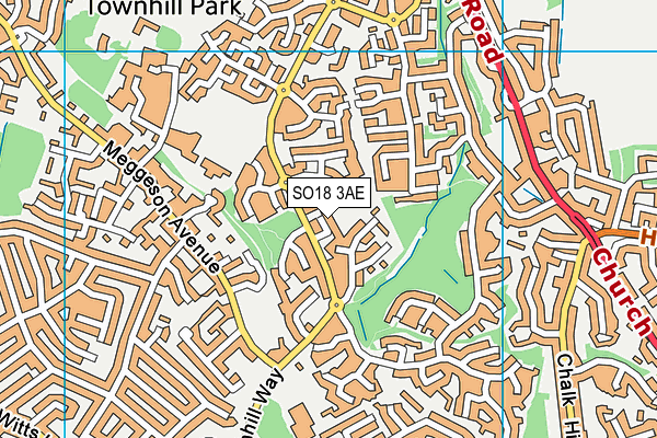 SO18 3AE map - OS VectorMap District (Ordnance Survey)