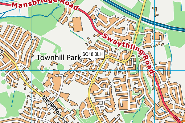 SO18 3LH map - OS VectorMap District (Ordnance Survey)