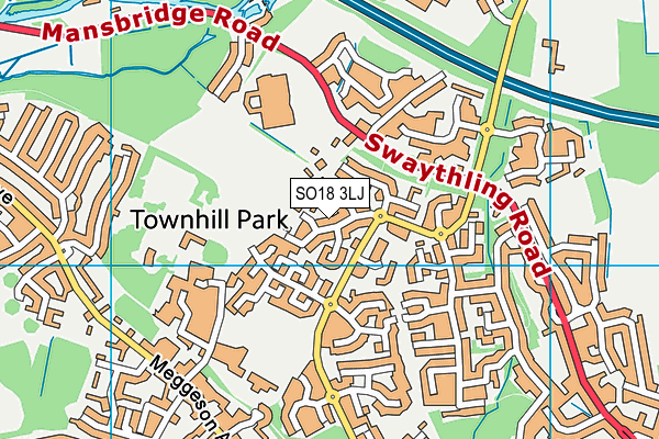 SO18 3LJ map - OS VectorMap District (Ordnance Survey)