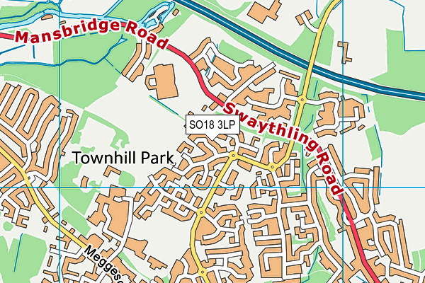 SO18 3LP map - OS VectorMap District (Ordnance Survey)