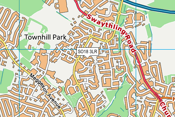 SO18 3LR map - OS VectorMap District (Ordnance Survey)