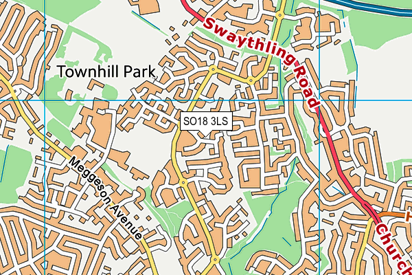 SO18 3LS map - OS VectorMap District (Ordnance Survey)