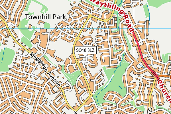 SO18 3LZ map - OS VectorMap District (Ordnance Survey)