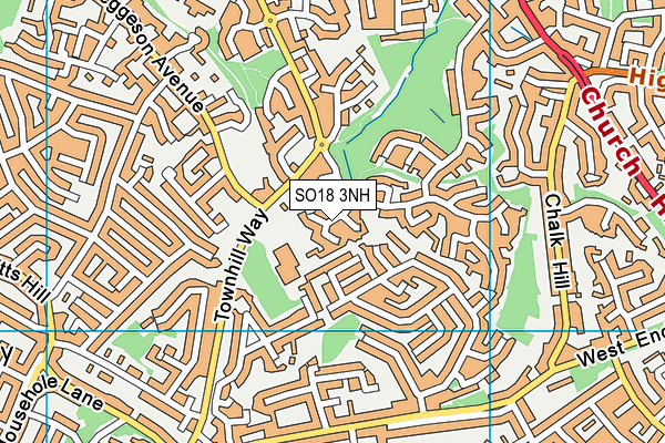 SO18 3NH map - OS VectorMap District (Ordnance Survey)