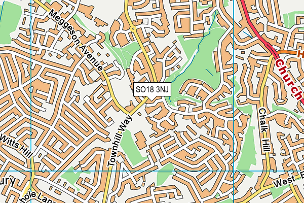 SO18 3NJ map - OS VectorMap District (Ordnance Survey)