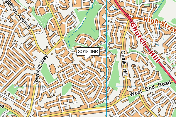 SO18 3NR map - OS VectorMap District (Ordnance Survey)