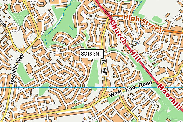 SO18 3NT map - OS VectorMap District (Ordnance Survey)