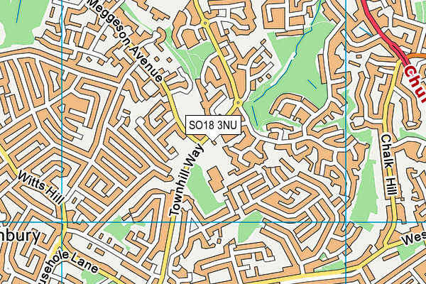 SO18 3NU map - OS VectorMap District (Ordnance Survey)