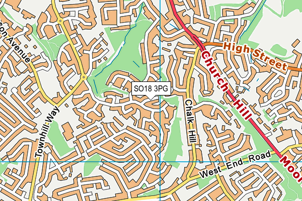 SO18 3PG map - OS VectorMap District (Ordnance Survey)