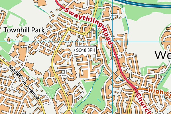 SO18 3PH map - OS VectorMap District (Ordnance Survey)
