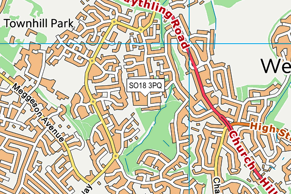 SO18 3PQ map - OS VectorMap District (Ordnance Survey)