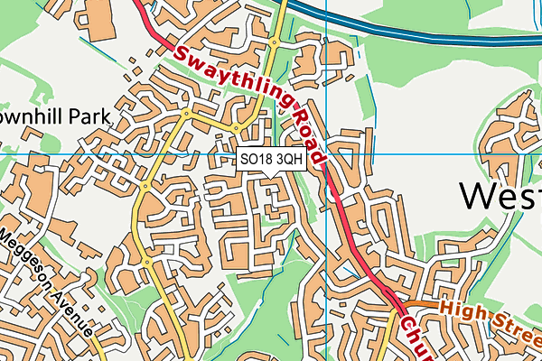 SO18 3QH map - OS VectorMap District (Ordnance Survey)