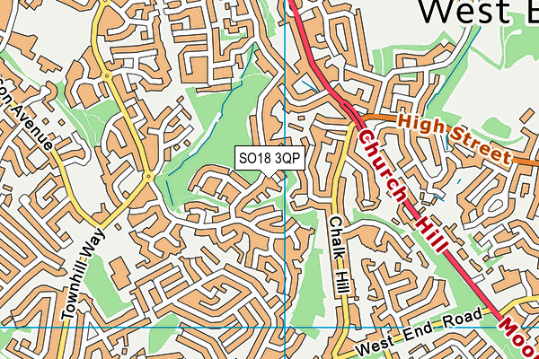 SO18 3QP map - OS VectorMap District (Ordnance Survey)