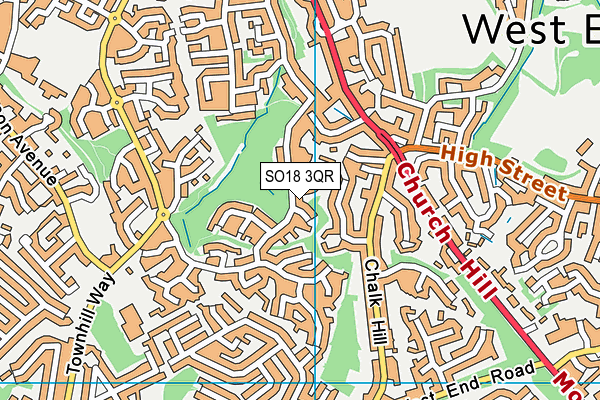 SO18 3QR map - OS VectorMap District (Ordnance Survey)