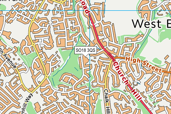 SO18 3QS map - OS VectorMap District (Ordnance Survey)