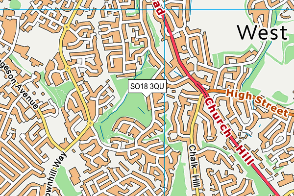 SO18 3QU map - OS VectorMap District (Ordnance Survey)