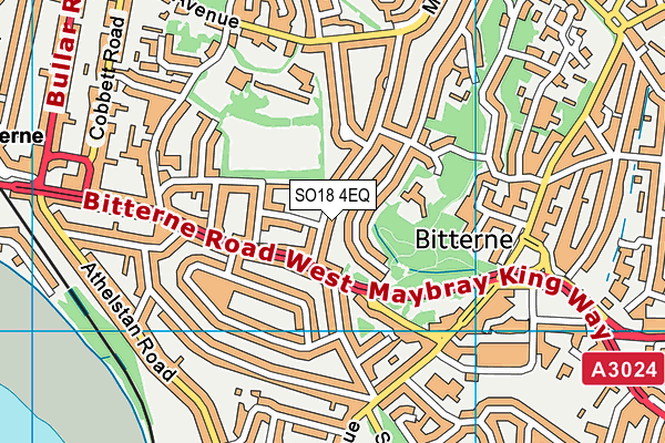 SO18 4EQ map - OS VectorMap District (Ordnance Survey)