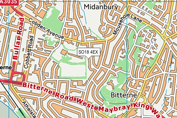 SO18 4EX map - OS VectorMap District (Ordnance Survey)