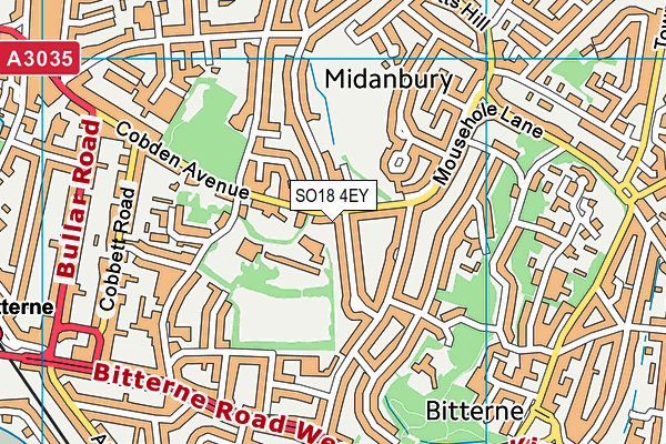 SO18 4EY map - OS VectorMap District (Ordnance Survey)
