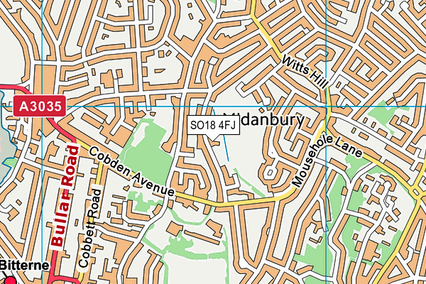 SO18 4FJ map - OS VectorMap District (Ordnance Survey)