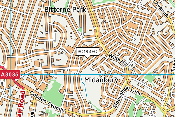 SO18 4FQ map - OS VectorMap District (Ordnance Survey)