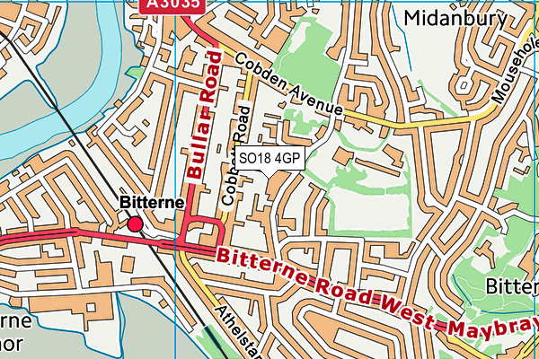 SO18 4GP map - OS VectorMap District (Ordnance Survey)